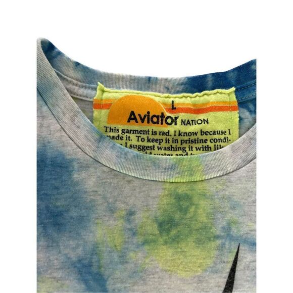 Aviator Nation Pullover Tie-Dye Sweatshirt Women’s Multicolor Size Large - Picture 3 of 6